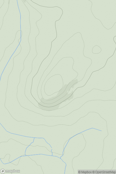 Thumbnail image for Mill Hill [Firth of Forth to the River Tweed] showing contour plot for surrounding peak